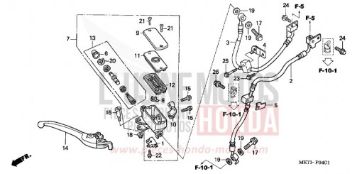 FR. BRAKE MASTER CYLINDER (CBF500A) CBF500A4 de 2004